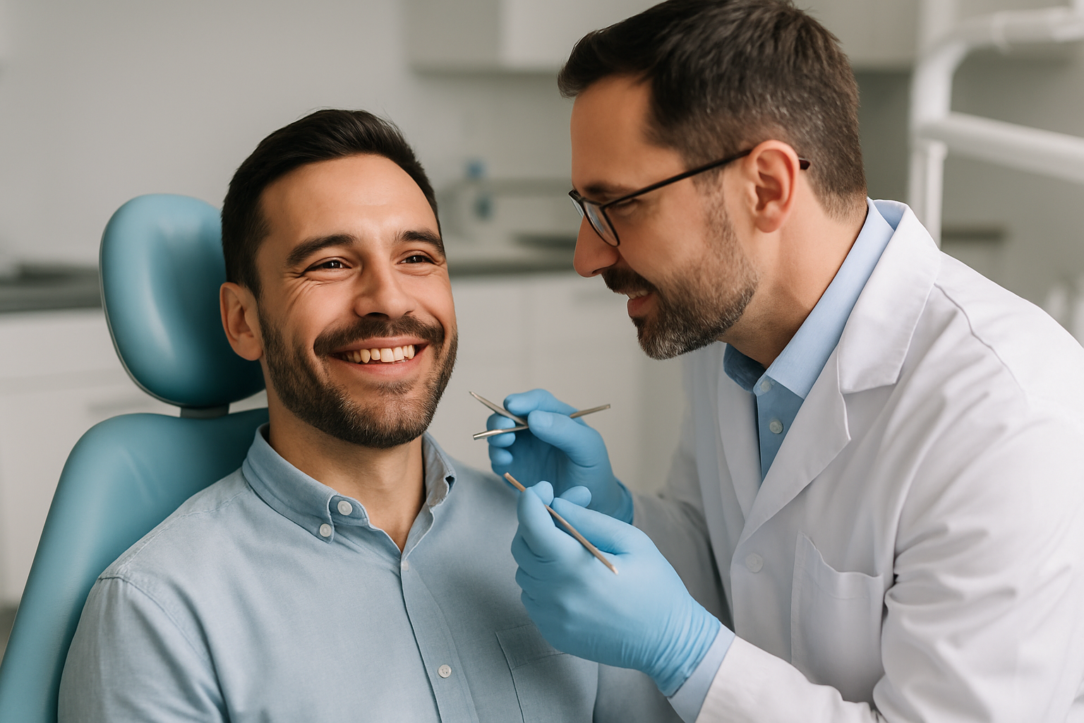 Puedes hacer que parezca más real? El Doctor debe ser hombre y el paciente hombre y deben estar un poco más cerca